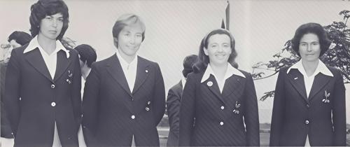 Mrs. Martine Giraud, Miss Brigitte Varangot, Mrs. Catherine Lacoste de Prado, Mrs. Lally Segard